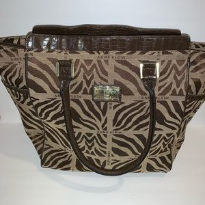 Anne Klein Luggage Bag Zebra Design